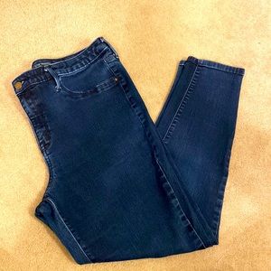 Mossimo High Rise Jegging-Size16/33R-EUC-Dark Blue Denim-Power Stretch